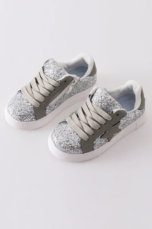 Gray Glitter Sneaker