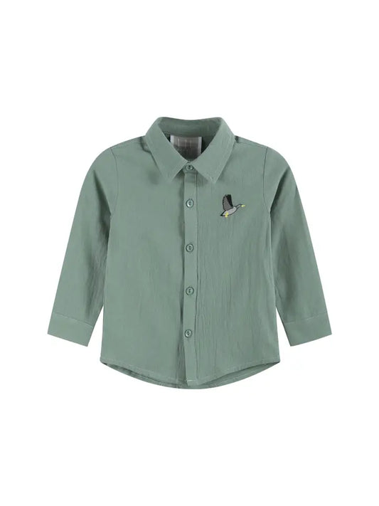 Sage Green Mallard Boys Dress Shirt