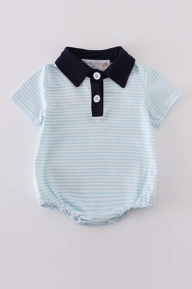 Navy Stripe Boy Bubble