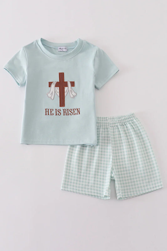 He is Risen Easter Boy Set