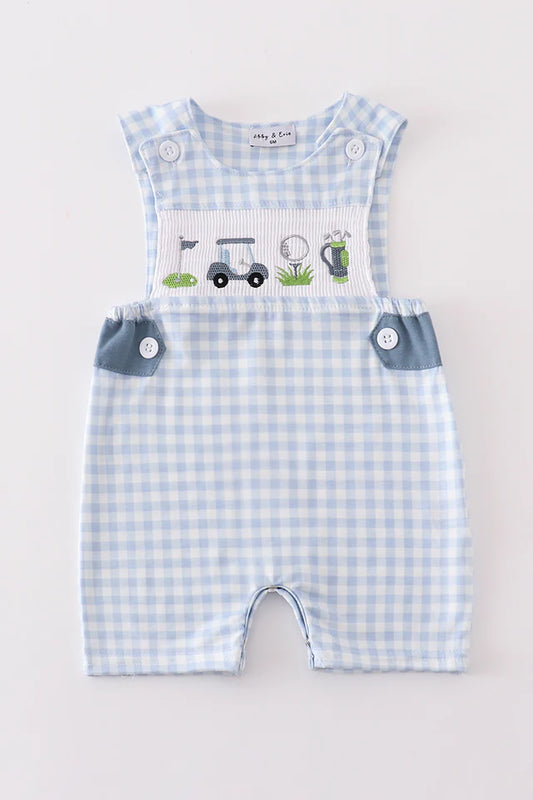 Golf Day Smocked Romper