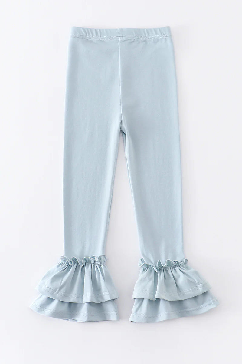 Powder Blue ruffle double layered pants