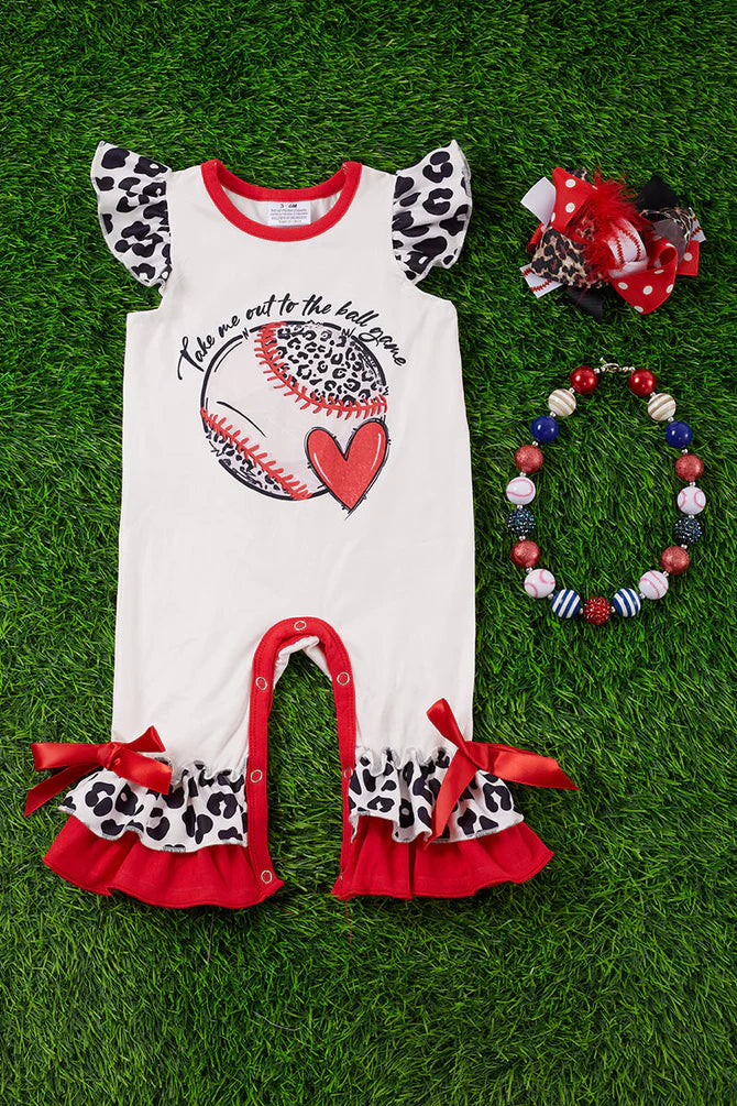 Take Me Out to the Ballgame Long Romper