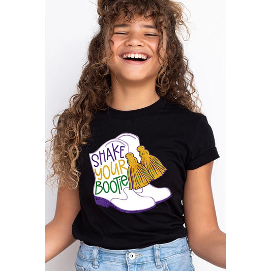 Mardi Gras,Shake Your Bootie Kids Graphic Tee