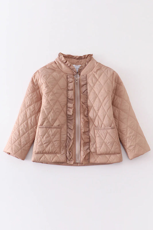 Khaki Quilted Coat