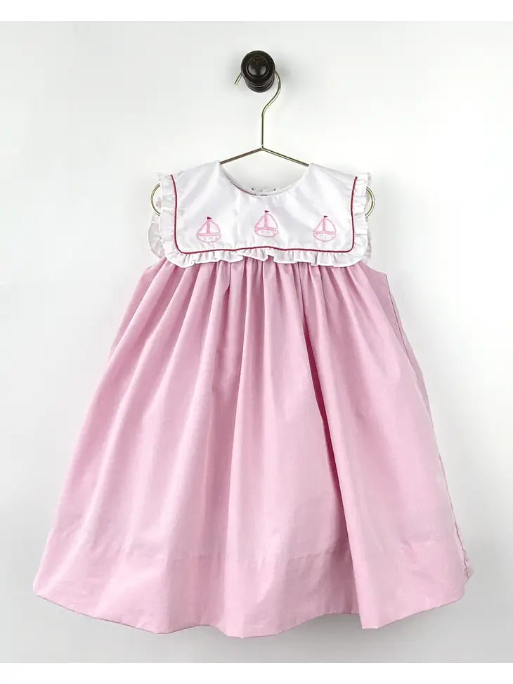 Sailboat Embroidery Dress (Petit Ami)