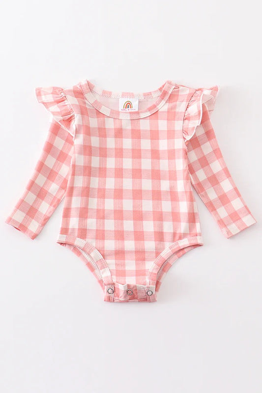 Pink Check One Piece