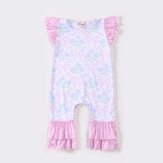 Hydrangea Coquette Baby Romper