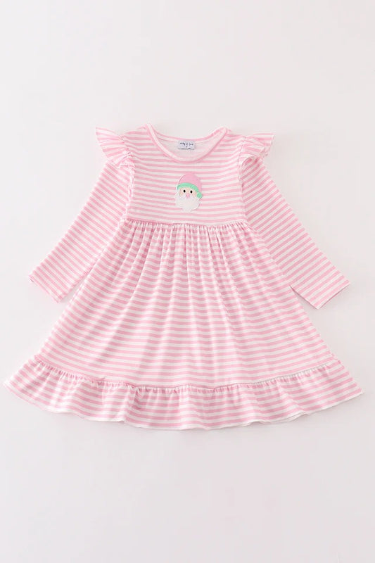 Pink Stripe Santa Dress