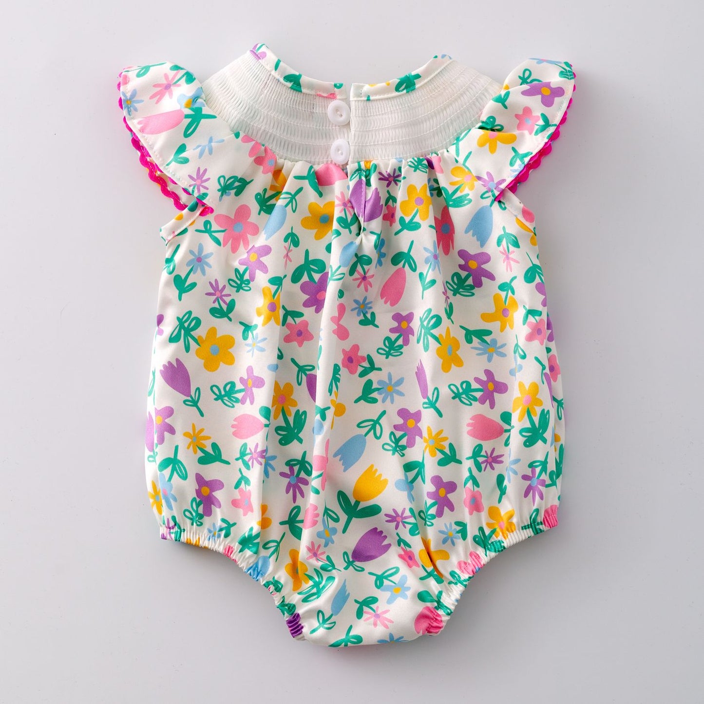 Tulip Smocked Baby Romper