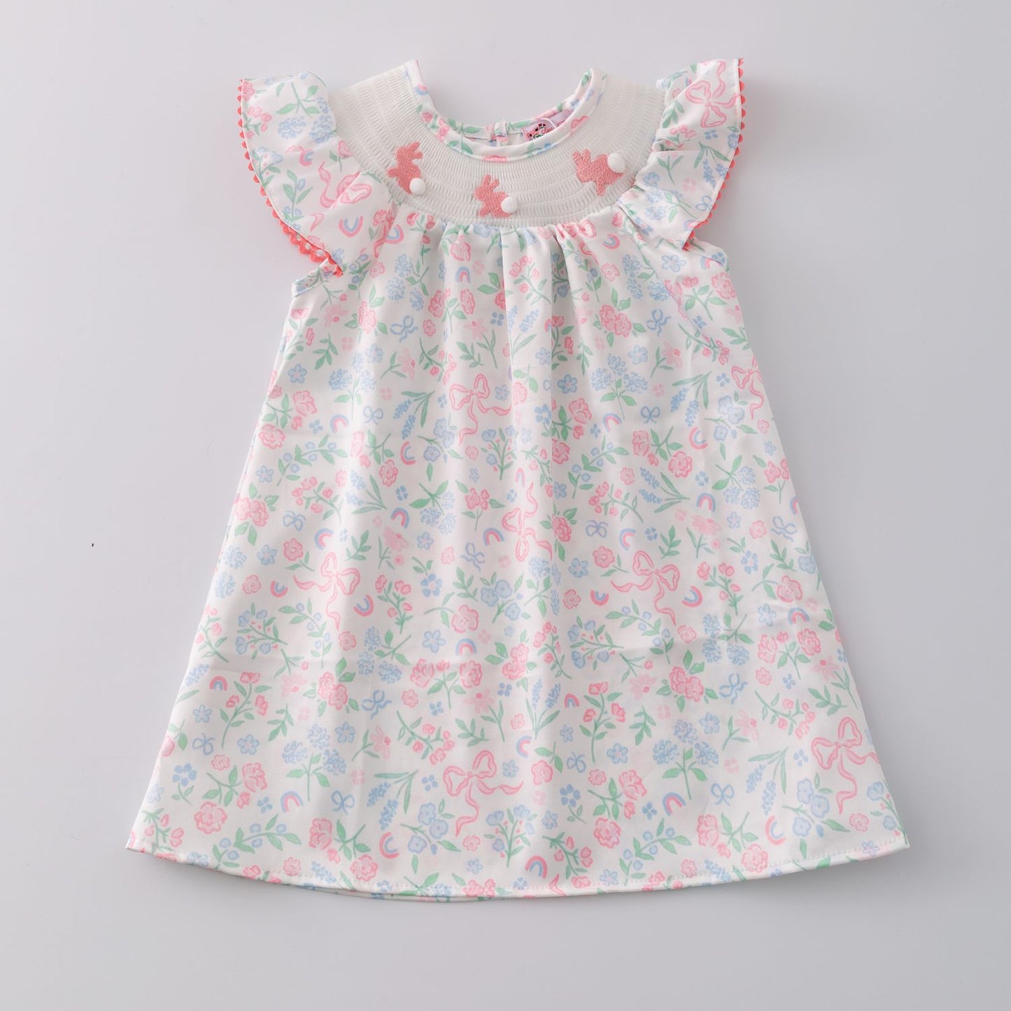 Cottontail Coquette Smocked Girls Dress