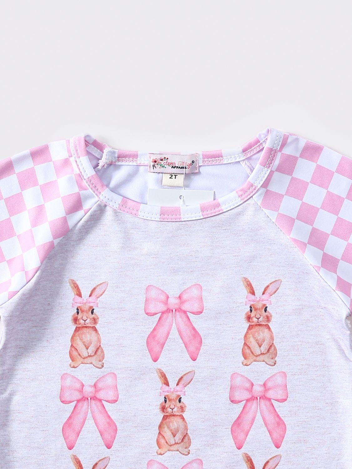 Bunny Bow Girls Raglan