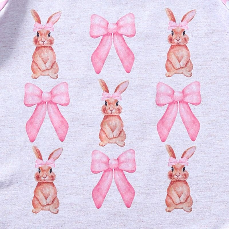 Bunny Bow Girls Raglan