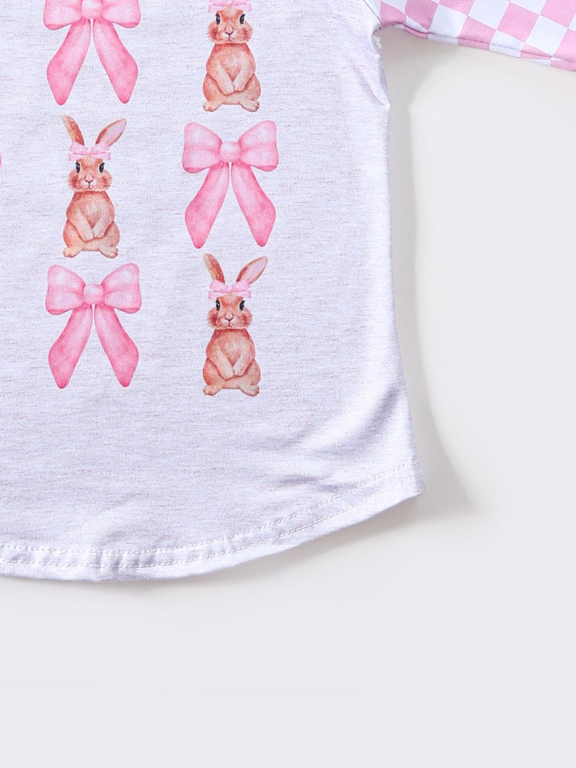 Bunny Bow Girls Raglan