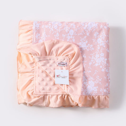 Blush Floral Minky Blanket