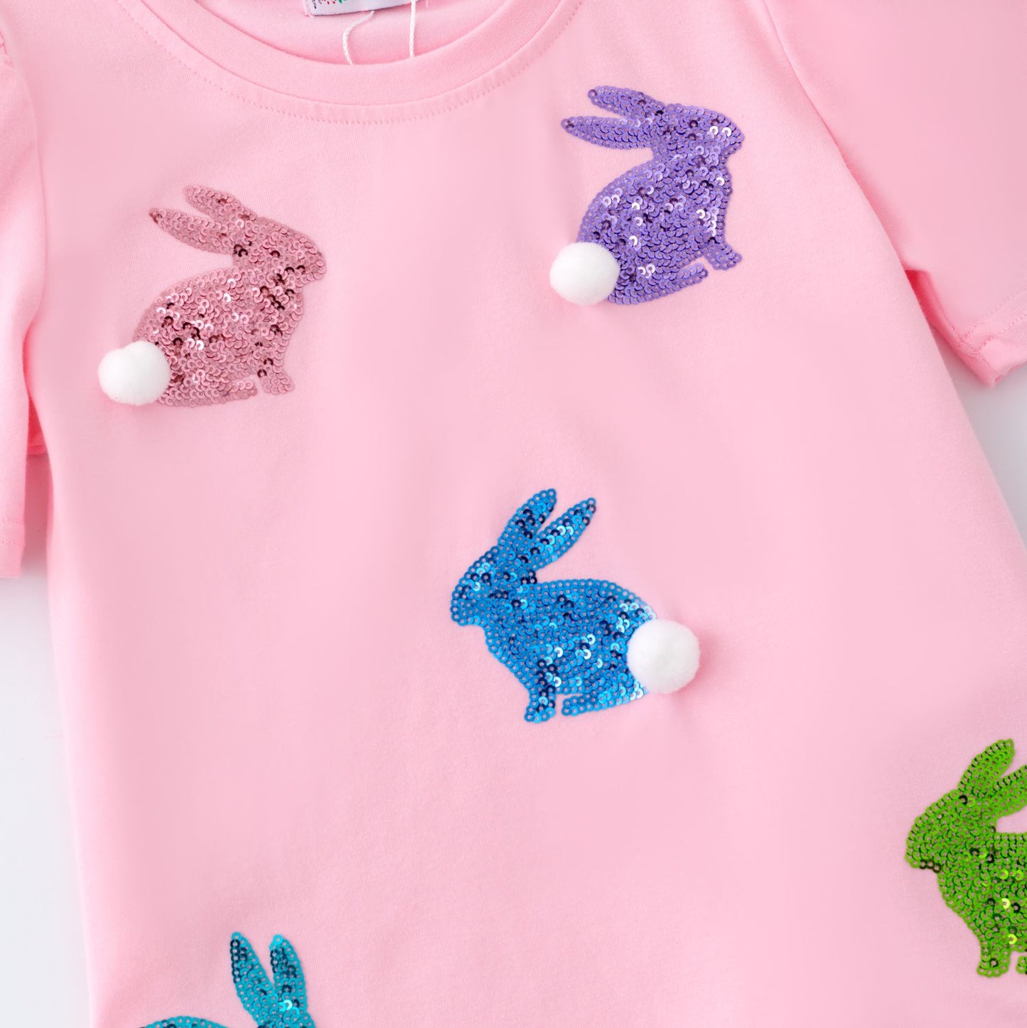 Pink Sequin Bunny Girls Set