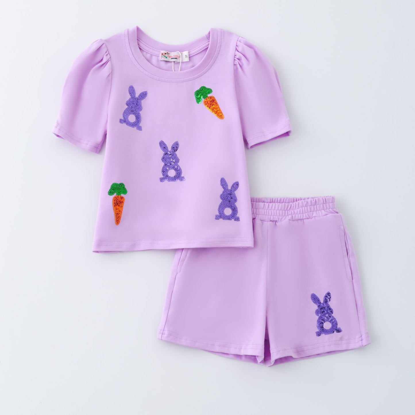 Lavender Sequin Bunny Girls Set