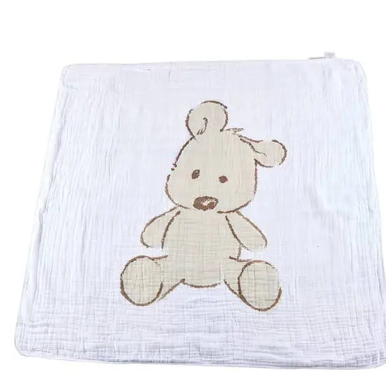 Teddy Bear and Plaid Newcastle Blanket