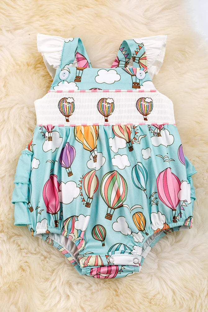 Up, Up and Away Ruffle Romper