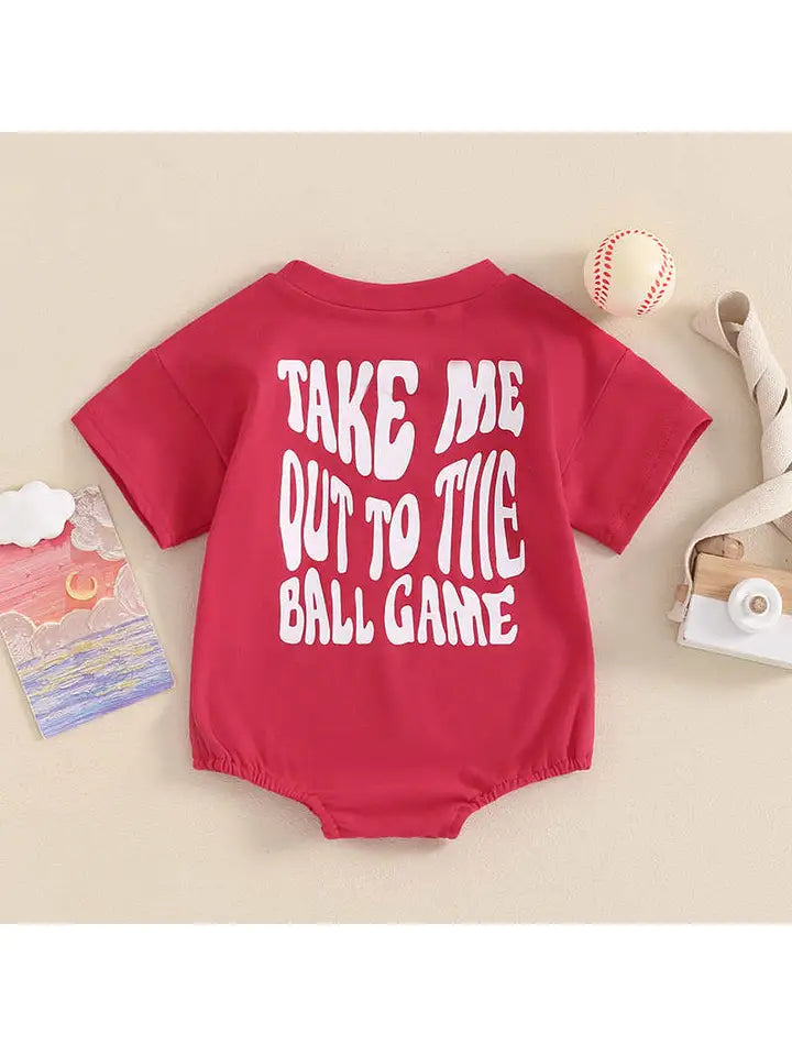 Take Me Out to the Ballgame T-shirt Romper