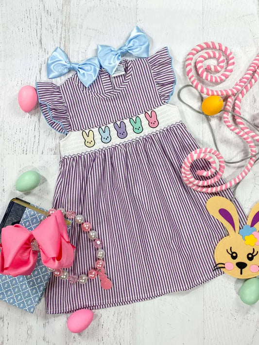 Bunny Snacks Smocked Dress