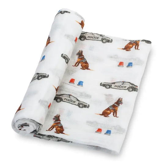 Police Dog Baby Swaddle Blanket