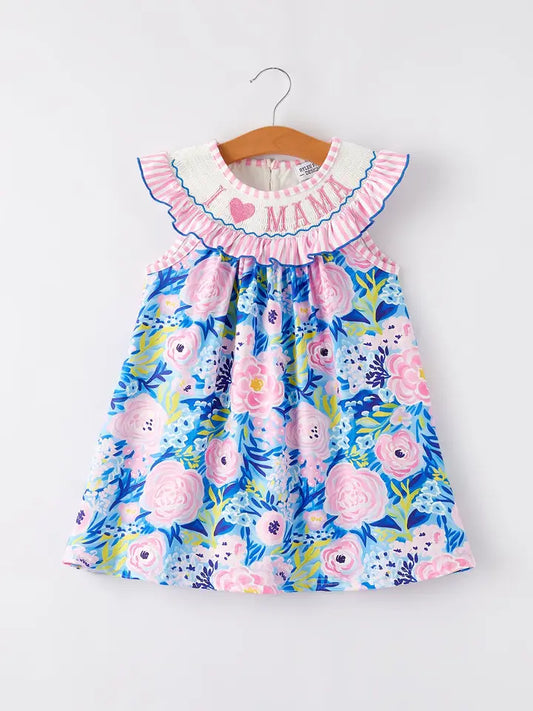 I Love Mama Floral Dress