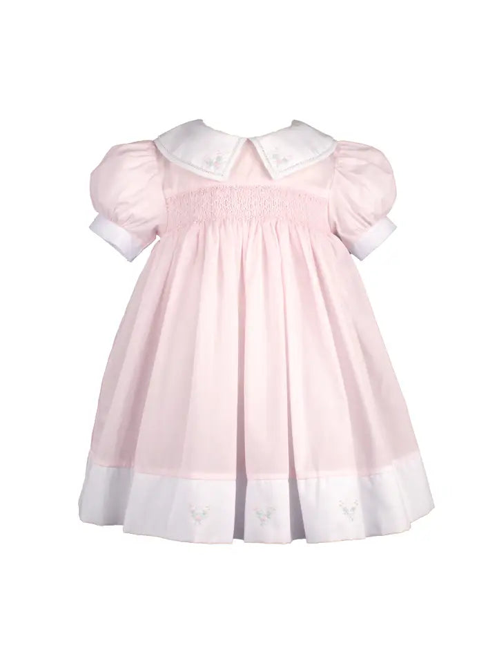 Split Collar Smocked Dress