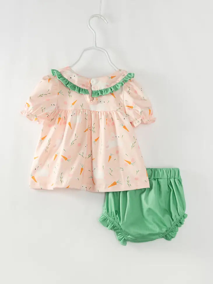 Carrot Embroidery Bloomer Set