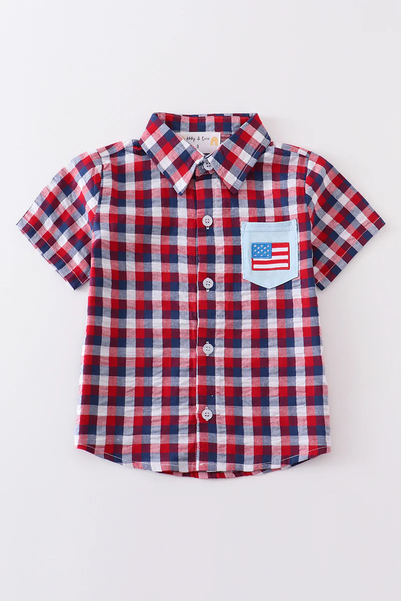 Flag Patriotic Button Down Shirt