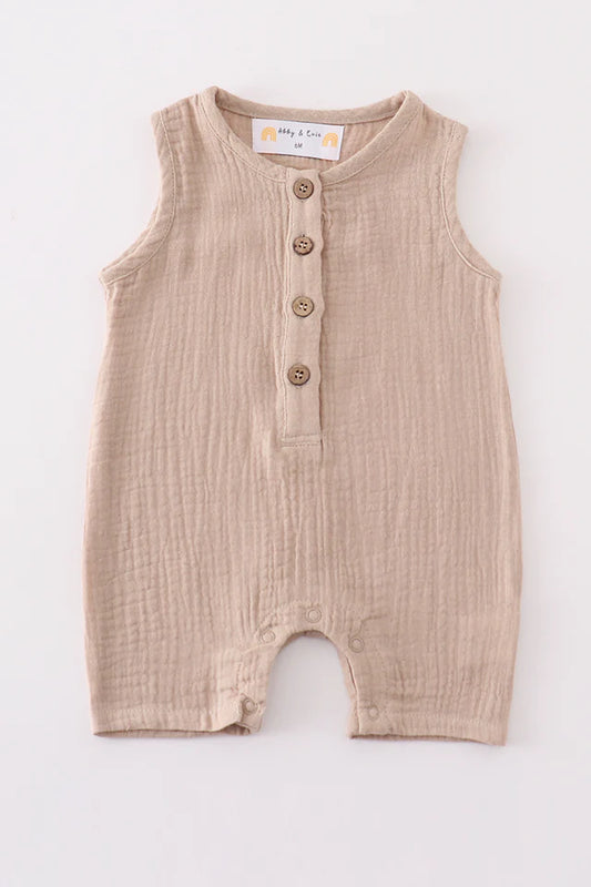 Desert Breeze Muslin Button Romper