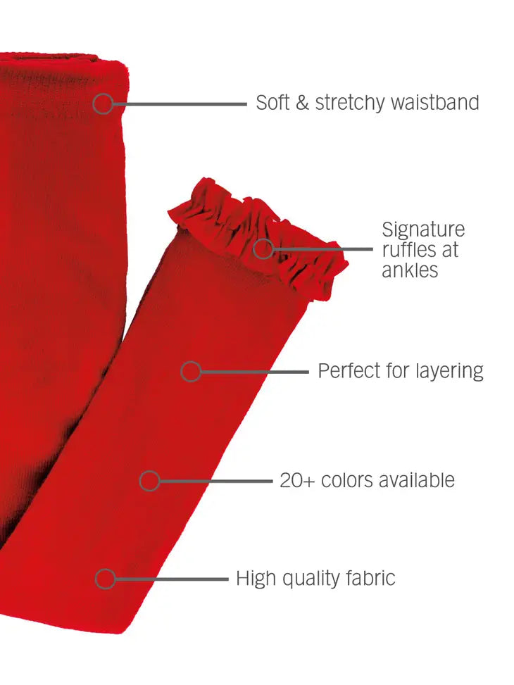 Red Footless Ruffle Tights (Ruffle Butts)