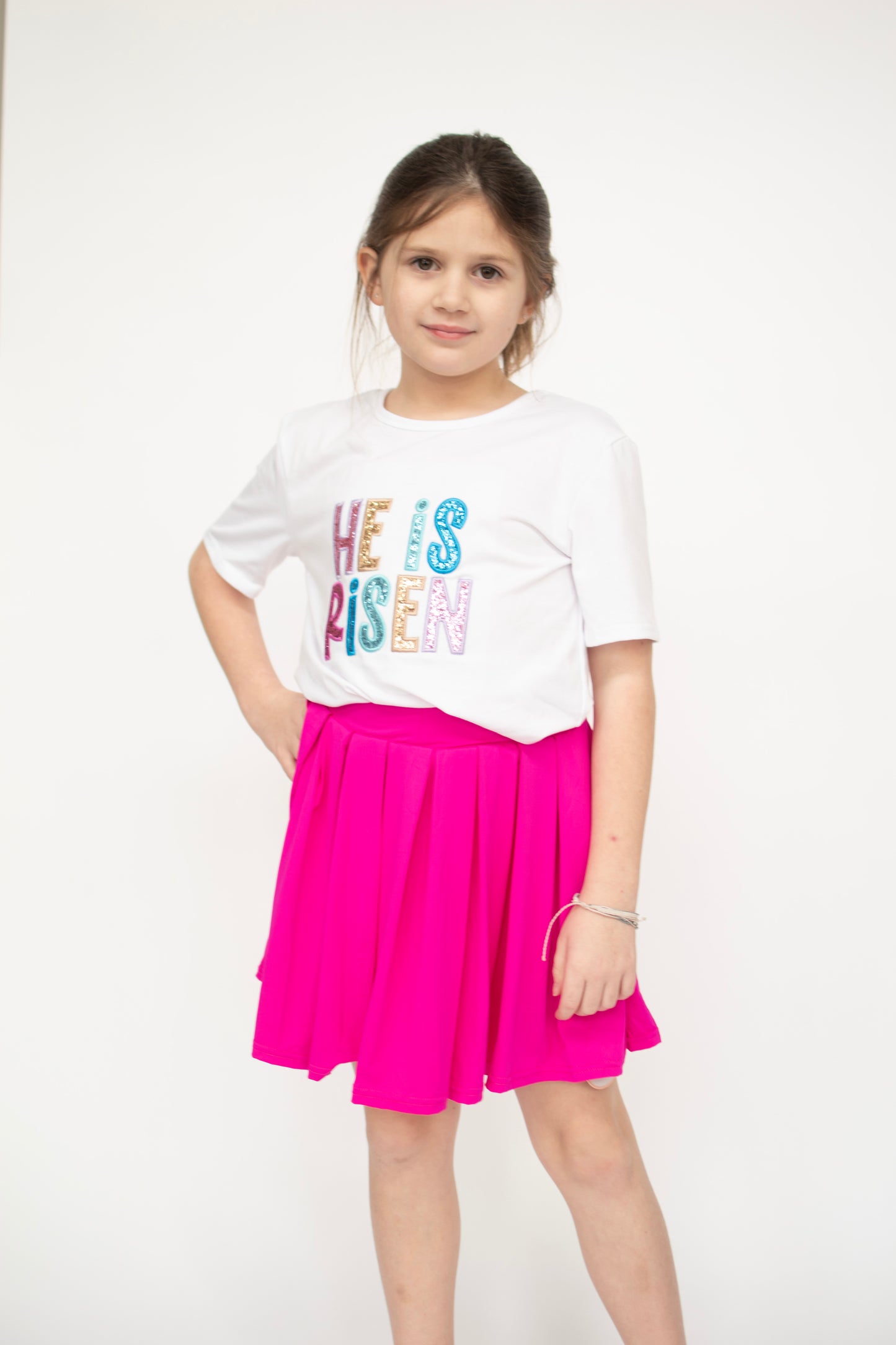 Hot Pink Pleats active skorts