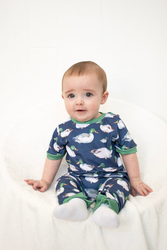 Navy Mallard Boy Romper