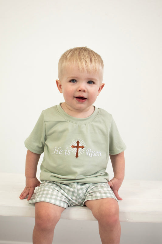 Sage He is Risen Boy Set