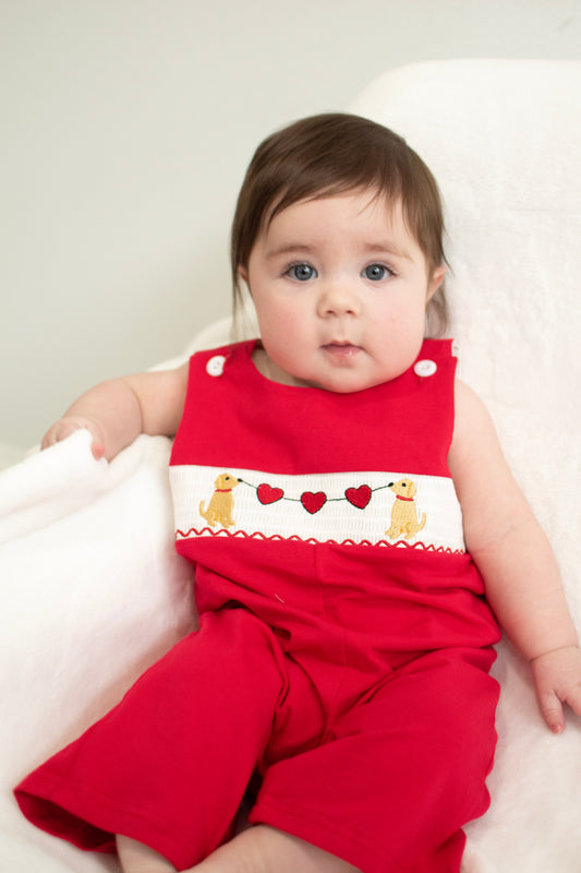 Puppy Love Boy Romper