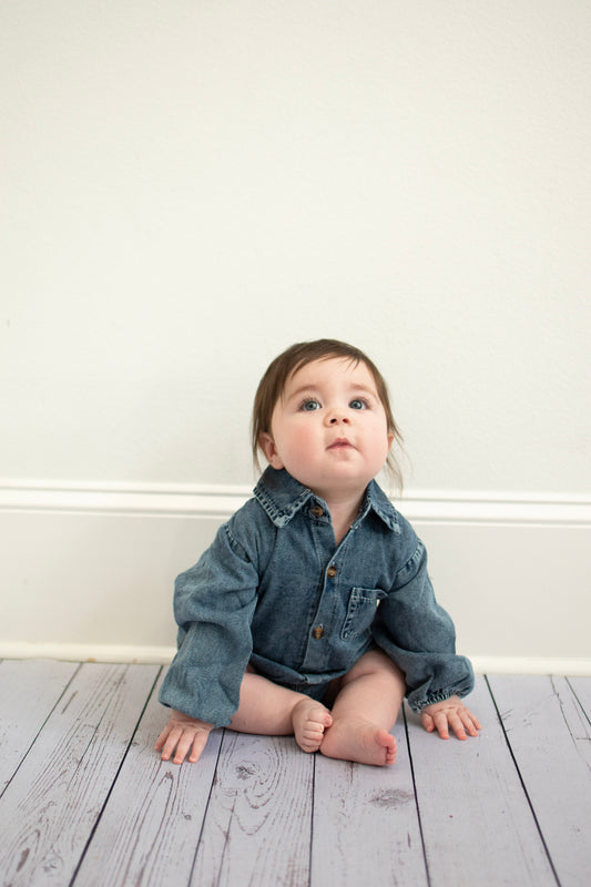 Denim Romper