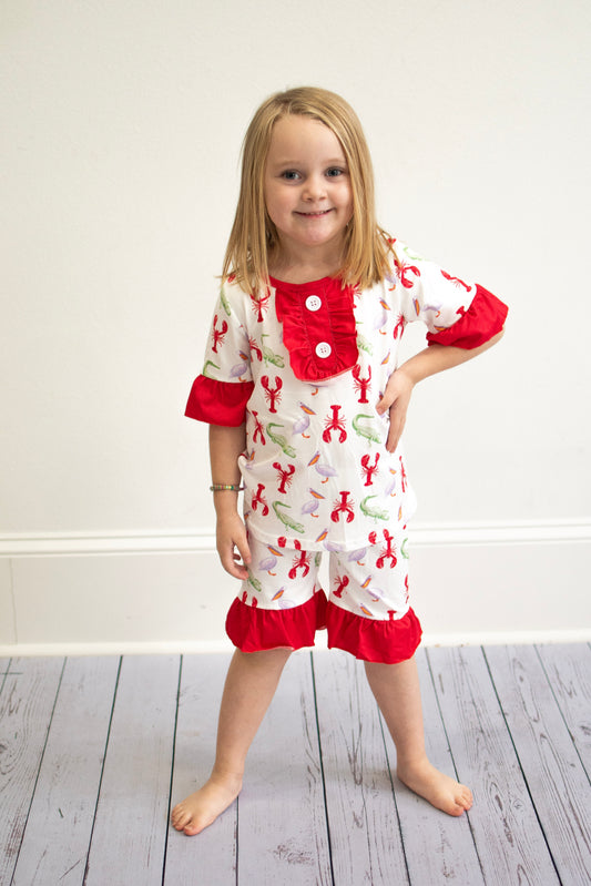 Louisiana Flair Ruffle Pajamas