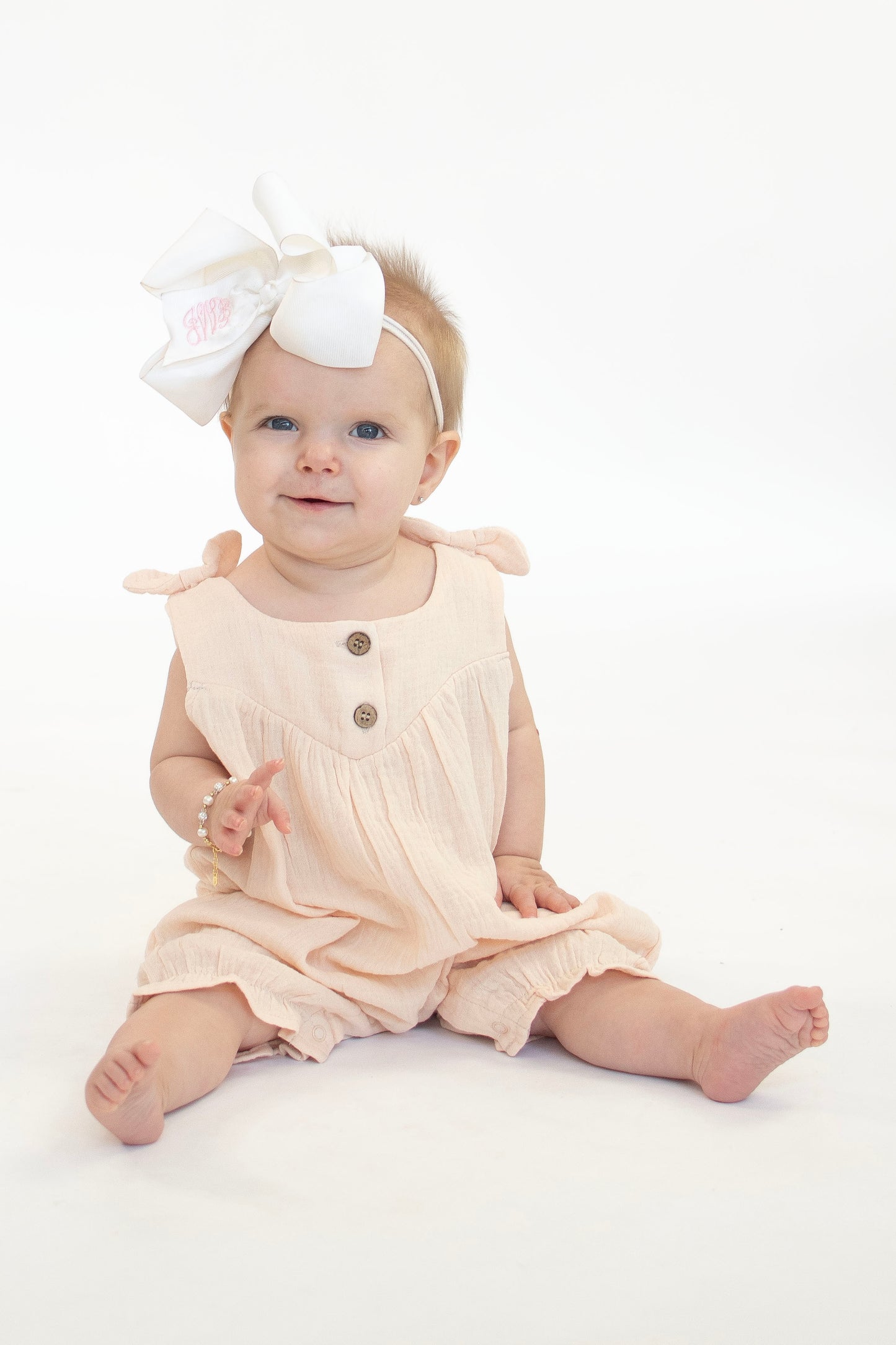 Apricot Bow Muslin Bubble