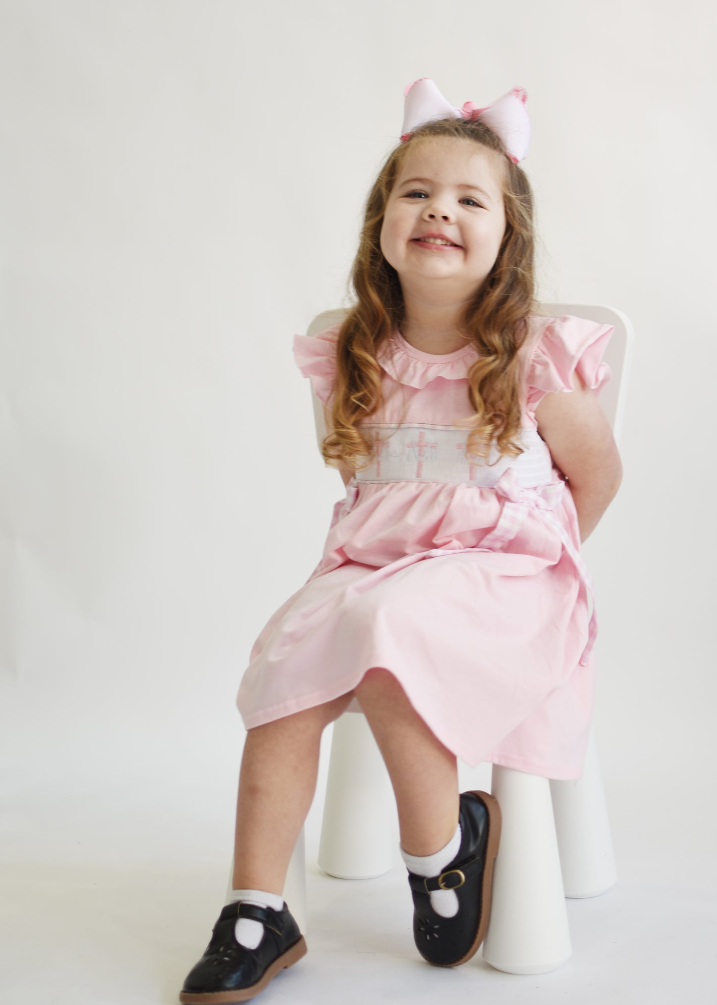 Pink Easter Cross Girl Dress