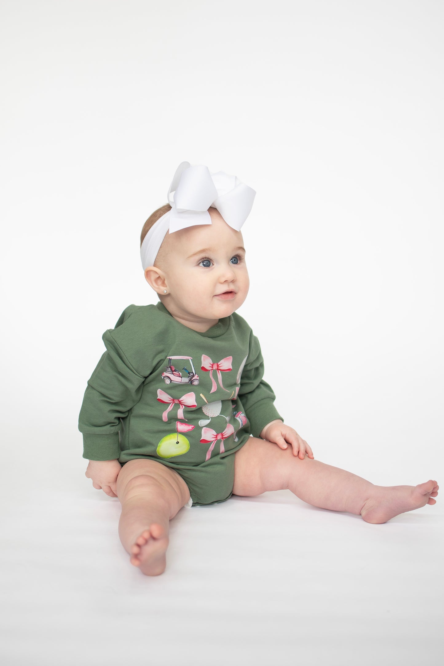 Golf & Bows Girl Romper