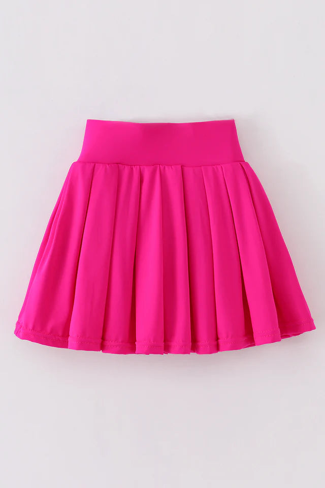 Hot Pink Pleats active skorts