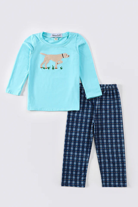 Puppy Pal Plaid Set