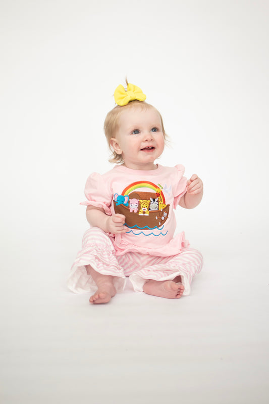 Pink Noah's Ark Girl Set