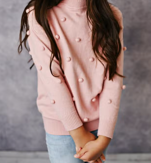Pink Pom Sweater
