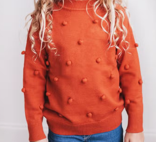 Rust Pom Sweater
