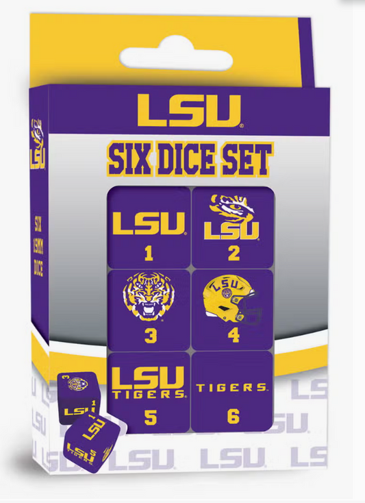 (BC) LSU Tigers Dice Set