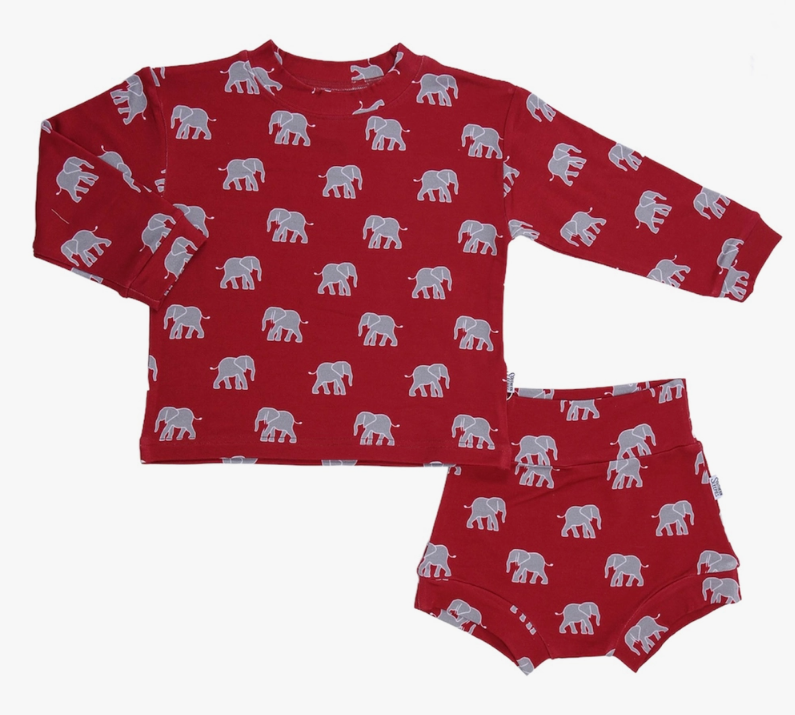 Elephant Bamboo Sweatshirt Set - Top & Bottom - Game Day