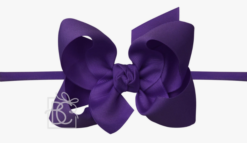 Beyond Creations Purple Headband Bow 4.5"