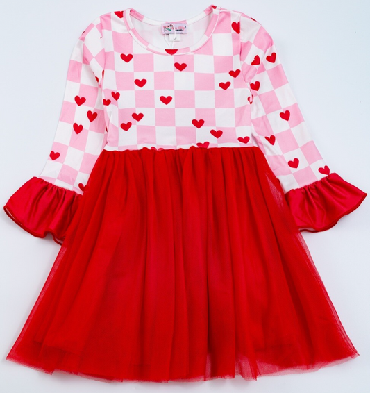 Red Heart Tutu Dress by Clover Cottage